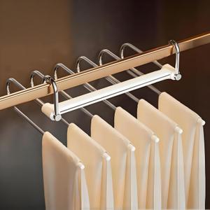 2 x Pants Hanger 6 Tiers No-Slip Pants Hangers Space Saving