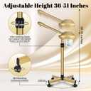 Facial Steamer Professional with More Steam for Deep Cleansing and Hydration, Steamer for Facial with Time Setting, Face Steamer Adjustable Height for Beauty, Spa and Home Use, Gold