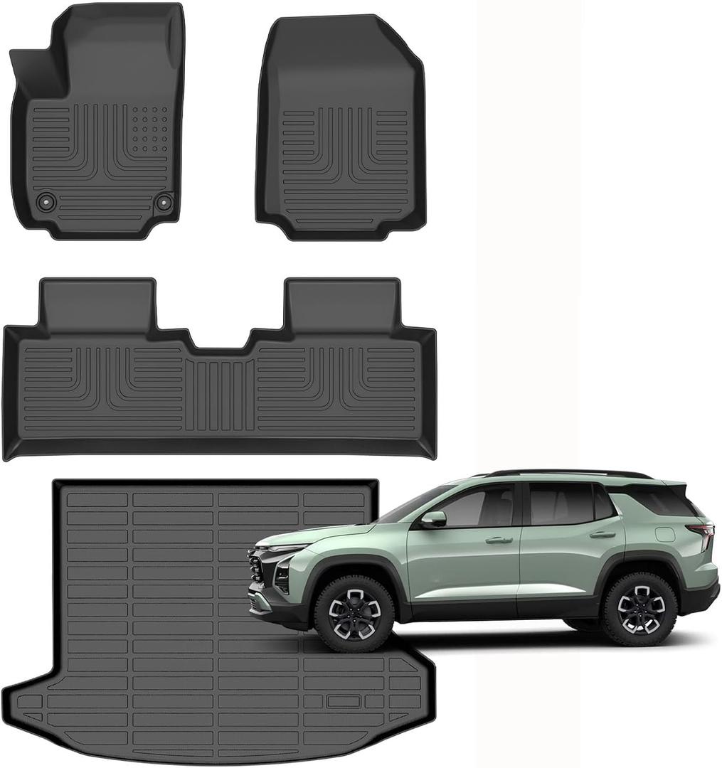 for Chevy Equinox/GMC Terrain Floor Mats 2025 2026,Car Mats for Chevy Equinox All Weather Floor Mats Cargo Floor Liner Accessories 2025