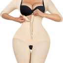 LANCS Shapewear for Women Tummy Control Fajas Colombianas Body Shaper Waist Trainer Post Surgery Compression Garment (Small, Beige)