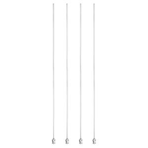 PATIKIL 14Ga x 12 Inch Stainless Steel Dispensing Needle Tips, 4Pcs Metal Glue Needle Tube Blunt Tips Luer Lock for Thick Glue Ink Lab, Silver