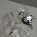 Finnhomy Stem Caster Wheels 2 Inch Heavy Duty Threaded Swivel Casters 1/4" - 20 x 1 with Brake Set of 4 for Wire Shelve Wheel Anti-wear Smooth Casters, Black