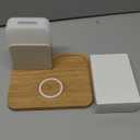 Alarm Clock Charging Station for Bedrooms, 7 in 1 Wireless Charging Station, Magnetic Charger with Night Light Bedside Clock for iPhone 17 16 15 14 13 12 Pro Max, Apple Watch, AirPods (Wood)