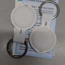 2 Pack Tracker Tags [Apple MFi Certified] Pair with Apple Find My (iOS Only) Bluetooth Air Smart Tags Key Finder Item Locator Waterproof Finder Worldwide Tracking for Pets Wallet Backpack Dogs Luggage (white)