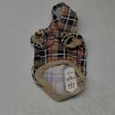 EXPAWLORER Plaid Dog Hoodie - British Style Warm Dog Sweater Shirt with Leash Hole,Pitbull Clothes Outfits,Winter Coat Apparel for All Breeds Puppy Girl Boy-Cat Apparel (Medium, Beige)