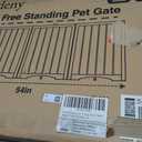 Free Standing Dog Gate Indoor, Foldable Dog Gate for Doorways Stairs Hallways, 3-Panel Freestanding Pet Gate with Support Feet for Stability, Folding Puppy Gate Easy to Move, Doggy Gate 54"x24", 3-Panel, 24"Tall