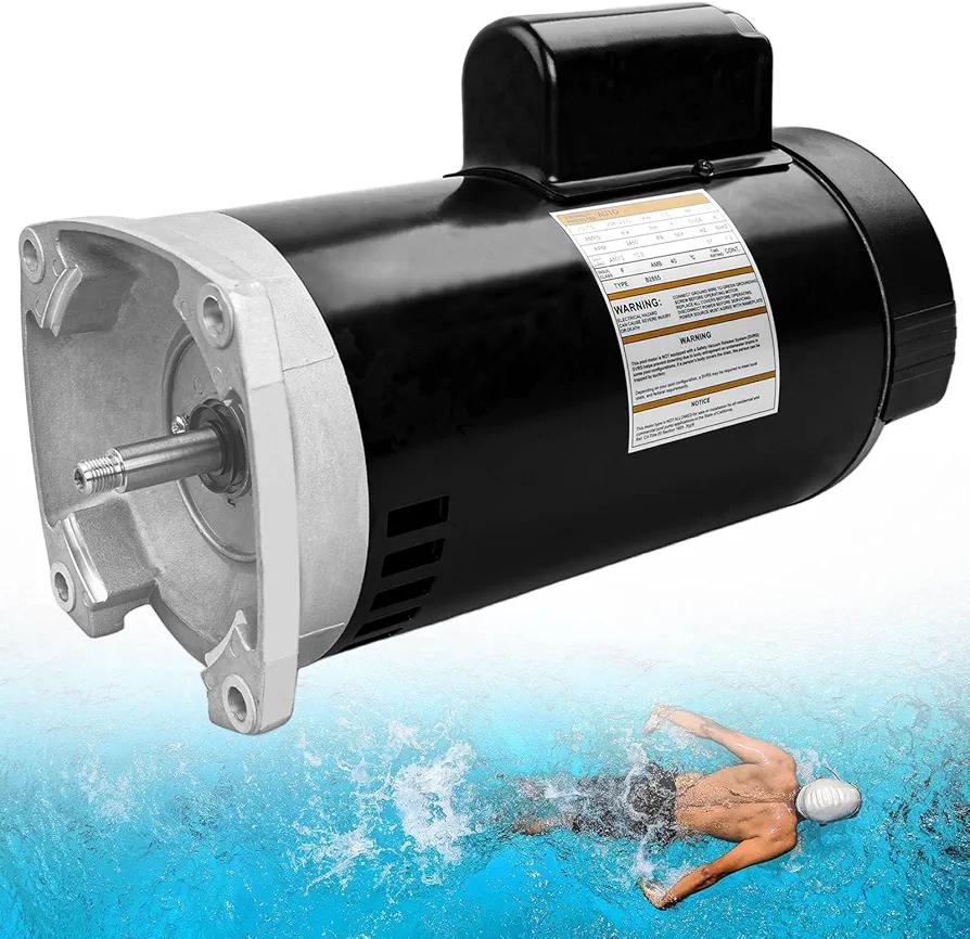B2855 2HP Pool Pump Motor,56Y Frame | 230V | 3450 RPM B855 Compatible with Century/Smith Pool Pump Motors with Square Flange for Various Above Ground and Underground Swimming Pools