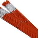 72" Driveway Markers, Snow Stakes, Plow Stakes, Orange Reflective Fiberglass 6FT 5/16-Inch Dia Pack of 100