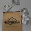 HOMOTEK Square Recessed Sliding Closet Door Finger Pulls, Inner Diameter 21/8 Inch(54mm), Flush Handles for Pocket, Barn Door Handles,Drawer pulls(Brushed Stainless Steel, 4 Pack)