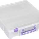 ArtBin 6955JS Super Satchel Compartment Box Clear Craft Organizer Storage Case - Purple, Pack of 1