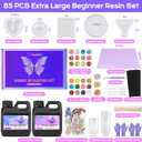 HeyClear Epoxy Resin Kit with Molds for Beginners -18 oz Super Clear and Hard Resina Complete Craft Supplies Set for Starter Casting Arts Crafts for Adults, DIY Creation Gifts