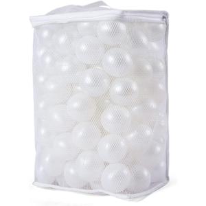 Realhaha Ball Pit Balls 50 100 200 500 Play Balls Plastic Balls for Baby Girls Toddlers Kids Play Tent Pool Playhouse Playpen Party Decoration (Pearl White)