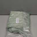 Aegero Pack of 2 Faux Fur Christmas Throw Pillow Covers 18x18 Inch, Soft Plush Striped Neutral Couch Pillow Cover, with Velvet Back Modern Home Decor for Sofa Living Room Couch Bed Sage Green