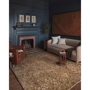 Loloi Magnolia Home by Joanna Gaines Junie Collection JUE-01 Clay/Natural 5'-3" x 5'-3", .38" Pile Height, Round Area Rug