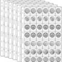 1050 Pockets Coin Sleeves, 25 Sheets Coin Holders for Collectors Plastic Coin Collection Supplies 9 Hole Binder Pages for Penny, Nickel, Dime, Quarter(42 Pockets)