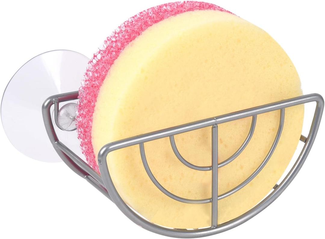 YeeBeny Kitchen Sink Suction Holder, Suction Cup Sponge Holder, Sponge Caddy - Suction Sponge Holder, Sink Organizer for Kitchen and Bathroom, Universal for Sponges and Scrubbers