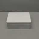 Creative Deco Large White Wooden Box Storage with Hinged Lid | 11.8x7.87x5.51in (+-0.5) | Keepsake Gift Box for Tool Dog Toy Kitchen Storage | ROUGH UNSANDED Wood Chest Trunk (L | No Handles)