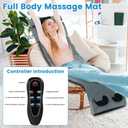 Moclever Full Body Massage Mat with Heat Vibration Massage Pad for Back, Neck, Foot & Lumbar Support Foldable Cushion Mattress with Timer & Adjustable Intensity for Home or Office Use