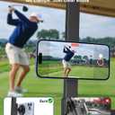 Magnetic Golf Cart Phone Holder, Phone Mount Compatible with MagSafe iPhone 12-17, 20X N52 Dual Magnets, Cradle-Free, Fits EZGO/Club Car/Yamaha/Icon, Golf Cart Accessories for Men, Gifts for Golfers