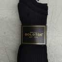 GOLDTOE Men's Classic Canterbury Crew Dress Socks, 3-Pairs (Large, Navy)