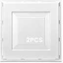 2-Pack 4-Way Ceiling Air Diverter 24"x24", Ceiling Vent Deflector for 2'x2' Drop Ceiling Vent, Commercial Air Vent Diverter for Offices, Classrooms, and Commercial Spaces, Tool-Free Installation