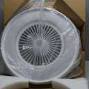 16'' Ceiling Fans with Lights, Modern Low Profile Ceiling Fan Light with Remote, 3000-6500K Dimmable LED Fan Light, 6 Speeds Small Flush Mount Ceiling Fan for Bedroom, Kids Room(White)