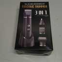 Beard Trimmer for Men, IPX7 Waterproof Body Hair Trimmer Electric Razor Shaver Body Grooming Kit Wet/Dry Use for Groin, Nose, Ear Hairs, Beard, Legs, Chest (Black)