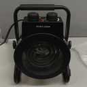 Electric Greenhouse Heater with Thermostat - 1500W Stainless Steel Outdoor Fan Heater, Fast Heating, Overheat Protection, Heating for Garage, Flower Room, Grow Tent (Silver)