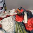 Rhinoceros Theme Throw Blanket, Cartoon Pattern Blanket Gifts for Women Men Adults, Soft Cozy Lightweight Fluffy Blanket Throw for Couch Sofa Bed, All-Season for Living Room Outdoor (80"x60")