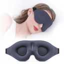 YIVIEW Sleep Mask for Side Sleeper, Complete Light Blocking 3D Sleeping Eye Mask, Soft Breathable Eye Cover for Women Men, Relaxing Zero Pressure Night Blindfold (Grey)