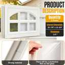 Tandefio 2 Pcs 20-7/8" x 13-3/4" Garage Door Windows, Replacement Vinyl Pane Inserts Kit with UV Resistant Resin Glass for Exterior Garage Door Windows Inserts, Beige (House Shaped)