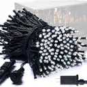 LED White Christmas Lights Outdoor, 25ft Extendable White String Lights Indoor, Christmas Tree Lights for Room Garden Patio Wedding Party Christmas Decorations