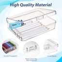Wenqik 120 Pcs Crayon Box, Plastic Clear Organizer for Classroom