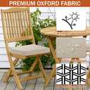 Outdoor Chair Cushions Set of 6, 19 x 19 x 3 Inch Seat Pads | Waterproof Patio Chair Cushions with Tie, Fade Resistant Cushions for Outdoor Furniture Garden Lawn, Cream