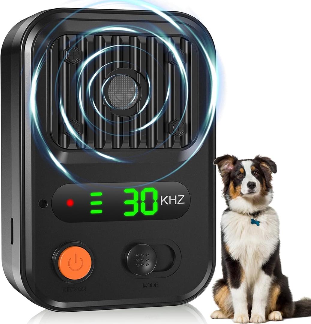 YEOWWW! Anti Barking Device for Dogs, Rechargeable Ultrasonic Dog Control Devices Up to 50 Ft Range with 3 Modes,Silencer Sonic Barking Deterrent Indoor/Outdoor Safe for Dog & People (Black) 3