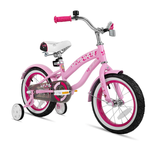 JOYSTAR 14 Inch Kids Cruiser Bike for Ages 2-7 Years Old Girls & Boys, Kids' Bike with Training Wheels, Coaster Brake, Adjustable Seat & Fenders, Child Bicycles