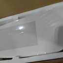 52" Smart Wood Flush Mount Ceiling Fan with Lights Remote,Low Profile,White, Control