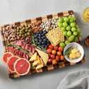 Acacia Wood Cutting Board for Kitchen Chopping Board with Grooves & Handles, Large Wooden Cutting Board for Meat, Vegetables, Fruits, Cheese and Fruits Ideal Kitchen Gifts