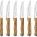 Mundial 5 inch Steak Knife Set of 6 pieces with Wood Handle