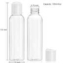 Bekith 30 Pack 4oz Travel Bottles for Toiletries, Empty Small Plastic Squeeze Bottles with Disc Top Flip Cap, Clear Refillable Travel Size Containers For Shampoo, Lotions, Liquid Body Soap, Creams
