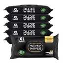 DUDE Wipes Shea BUTTer Flushable Wipes - Extra-Large Adult Wet Wipes - 6 Pack (288 Count) - Infused with Coconut Oil, Vitamin E, and Aloe - Septic and Sewer Safe