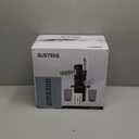 SUSTEAS Cold Press Juicer, 300W, 5.3" Large Feed Chute, 1.5L Capacity, Automatic Feeding, High Yield, Easy to Clean, Ideal for Whole Fruits & Vegetables, Black