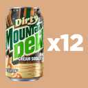 Mountain Dew Zero Sugar Soda Pop, Dirty Mountain Dew, Cream Soda Dew, 12 fl oz Cans, (12 Pack), Zero Calories, Zero Sugar