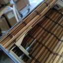 LazBlinds No Drill Bamboo Roman Shades, 27" W x 64" H, Malay Umber