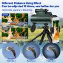 Monocular Telescope with Lights HD Monoculars 80x100 for Adults High Powered Monocular with Smartphone Holder & Tripod, Handheld Telescope Suitable for Bird Watching Stargazing-Green