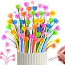 LiYiQ 50 PCS Stress Relief Bobblehead Pens Fun Cute Pen Fidget Pens Kawaii Pen for Classroom Prizes, Office Supplies (Valentine Conversation)