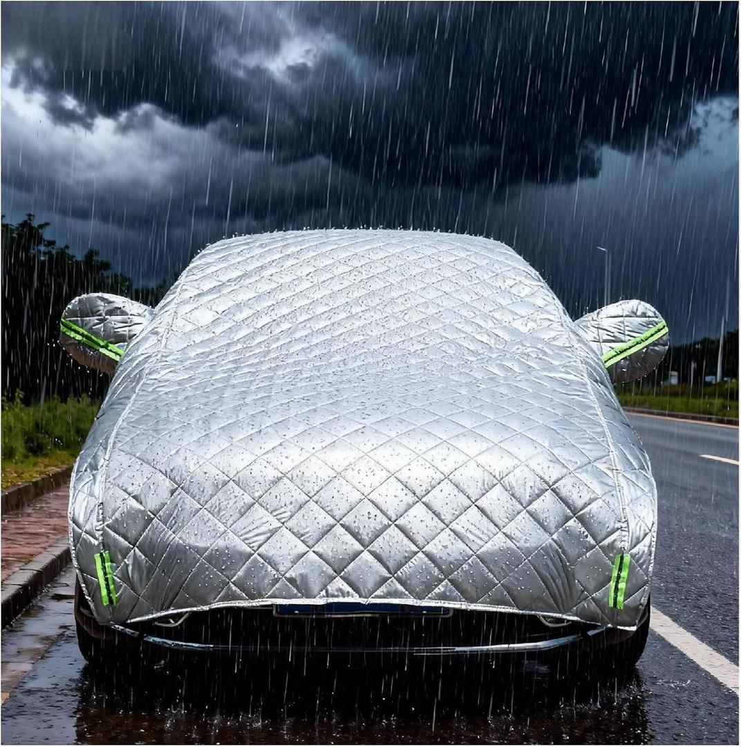 Hail Protector Car Cover Custom Fit for SUV Jeep-Length (181 to 205In) Outdoor Anti Hail Car Covers Waterproof All Weather with Wind Straps for Snow Rain Dust Protection