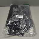 Dynamene Stall Fabric Shower Curtain - 60 x 84 inch Long Waffle Weave Weighted Thick Cloth Shower Curtains for Bathroom, Neutral Heavy Duty Hotel Spa Luxury Bath Curtain Set with 10 Hooks, Black