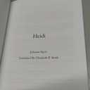 Heidi Book By Johanna Spyri, Book