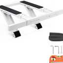 Window AC Support Bracket, No-Drill No-Tool Air Conditioner Support Bracket Adjustable Wall Mount, Heavy Duty Steel Holds Up to 300lbs, Fits Single Or Double Hung Windows, White